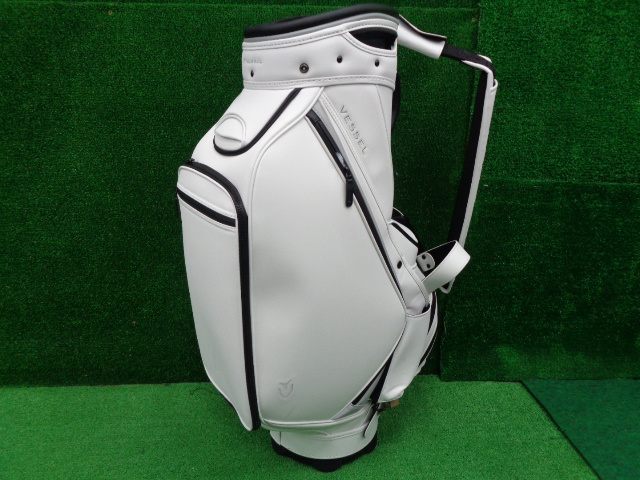 VESSEL - VESSEL PRIME キャディバッグ 新品・未使用 ホワイト VESSEL PRIME 2.0 STAFF ― ベゼル プライム2.0 スタッフ｜カート