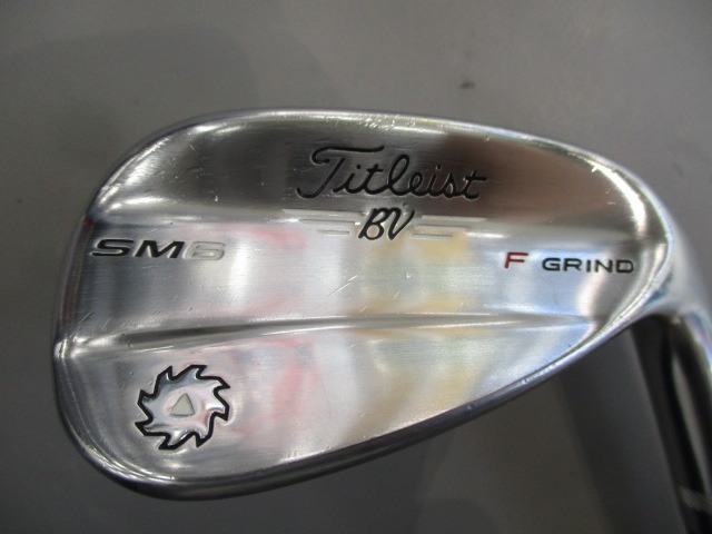 Used Titleist Vokey SM6 Tour Chrome F Grind Wedge Sand 56