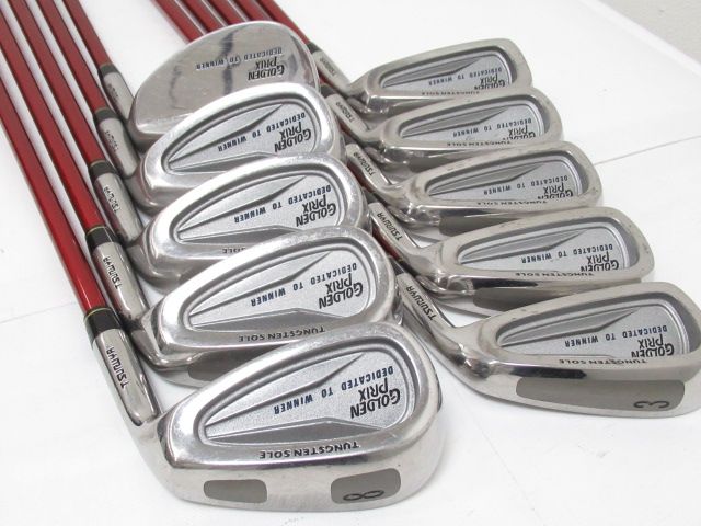 ツルヤ初代ゴールデンプリックス アイアン9本セット タングステンソール
